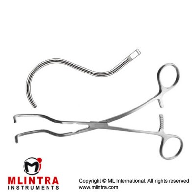Dale Atrauma Peripheral Vascular Clamp Stainless Steel, 18.5 cm - 7 1/4"